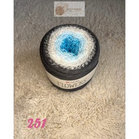 Flowers 251 türkiz/szürke