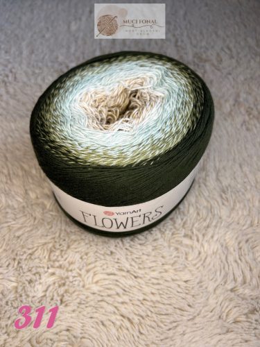 Flowers 311 zöld- khaki