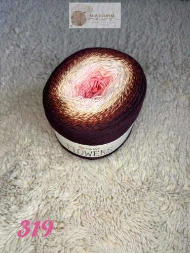 Flowers 319 mályva - barna - barack