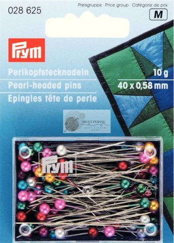 Prym gyöngyfejű gombostű 4*0,58mm