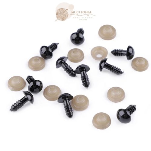 Biztonsági szem fekete 15mm. párban