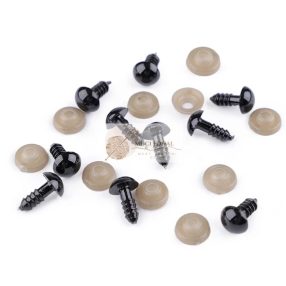 Biztonsági szem fekete 6mm. párban